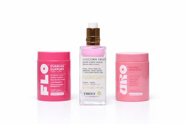 Uro Probióticos Vaginales + Flo Ovarían Support + Truly Unicorn Fruit Serum