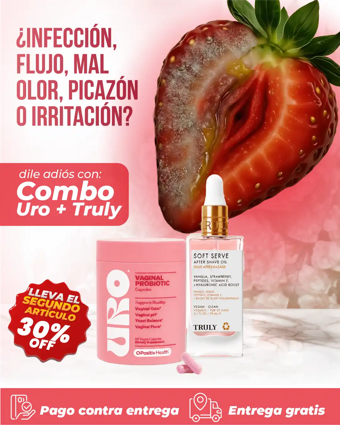 Uro Probióticos Vaginales + Truly Soft Serve